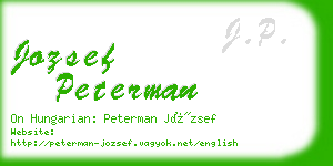 jozsef peterman business card